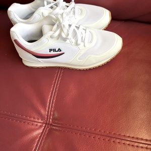 White  File Athletic shoes!!!!